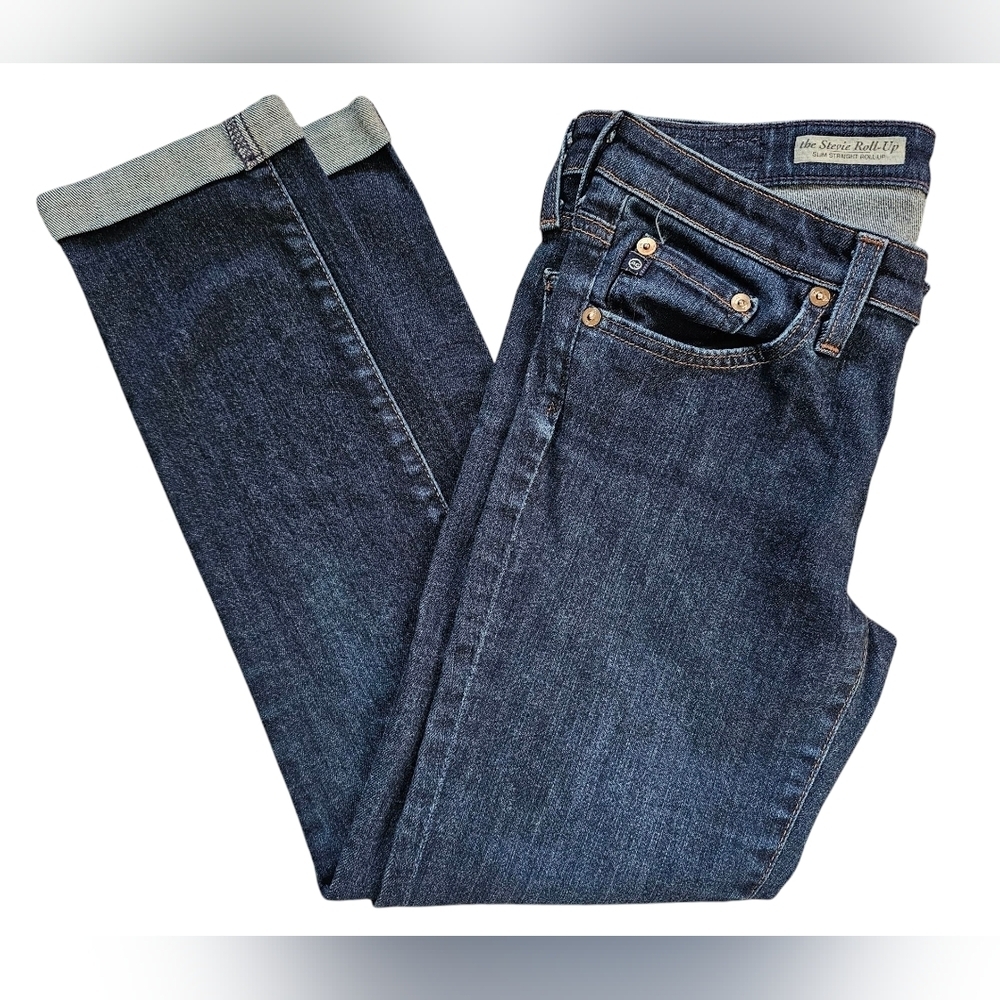 AG Adriano Goldschmied "The Stevie Roll Up Slim Straight" Size 26R - Picture 4 of 12